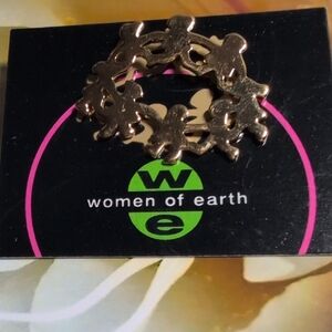 Gold Women of Earth Brooch